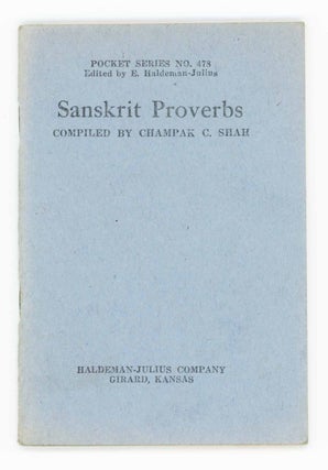 Item #31608 Sanksrit Proverbs. Pocket Series No. 478. Champak C. Shah, compiler