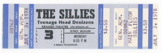 Item #31673 Sillies & Teenage Head Denizens at Kramer Theatre [Ticket]. Pigs Sillies, Coldcock