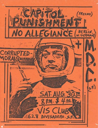 Item #31731 Flyer for a 1986 Show at Vis Club. Capitol Punishment